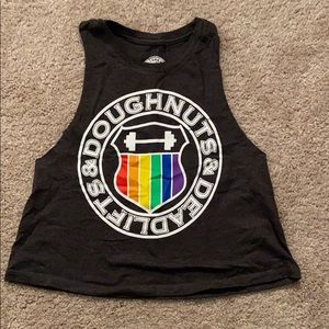 Doughnuts & Deadlifts Crop Top Muscle Tank